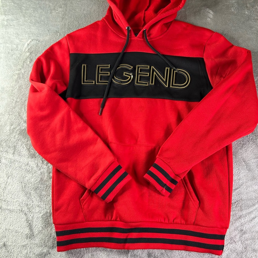 Red and Black Men's “Legend” Hoodie